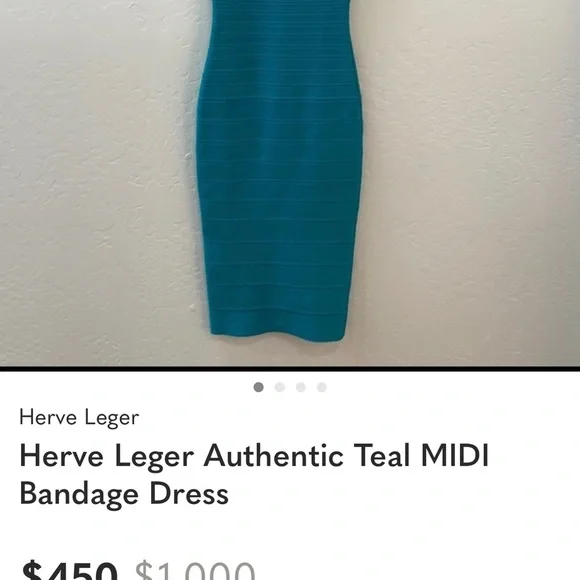 Herve Leger Vibrant Blue Bandage Dress NWT - joarbit.com
